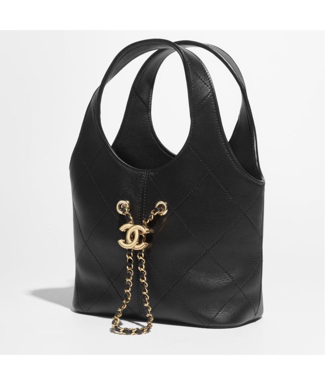 CHANEL Черная кожаная сумка тоут, фото 3