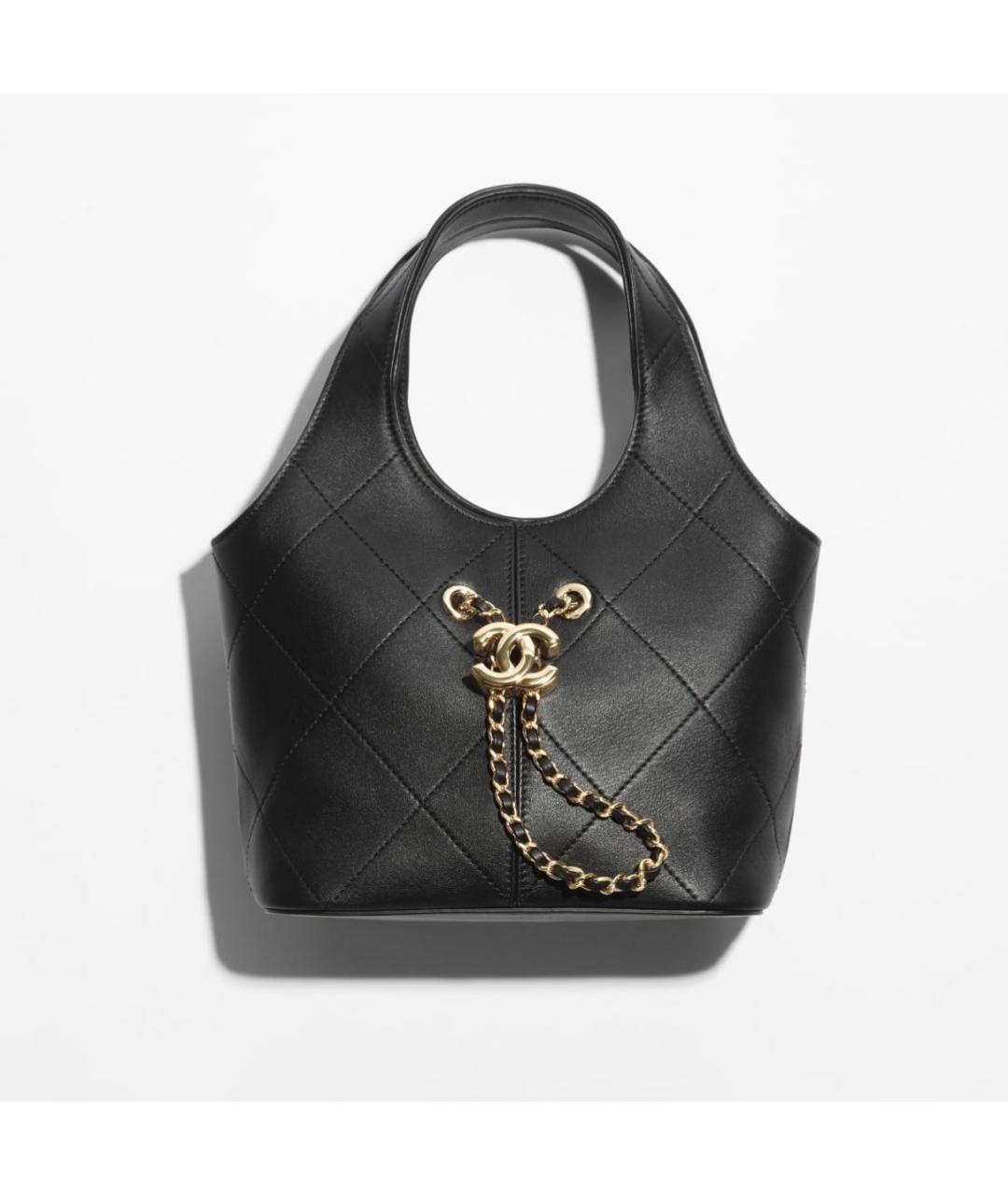 CHANEL Черная кожаная сумка тоут, фото 2
