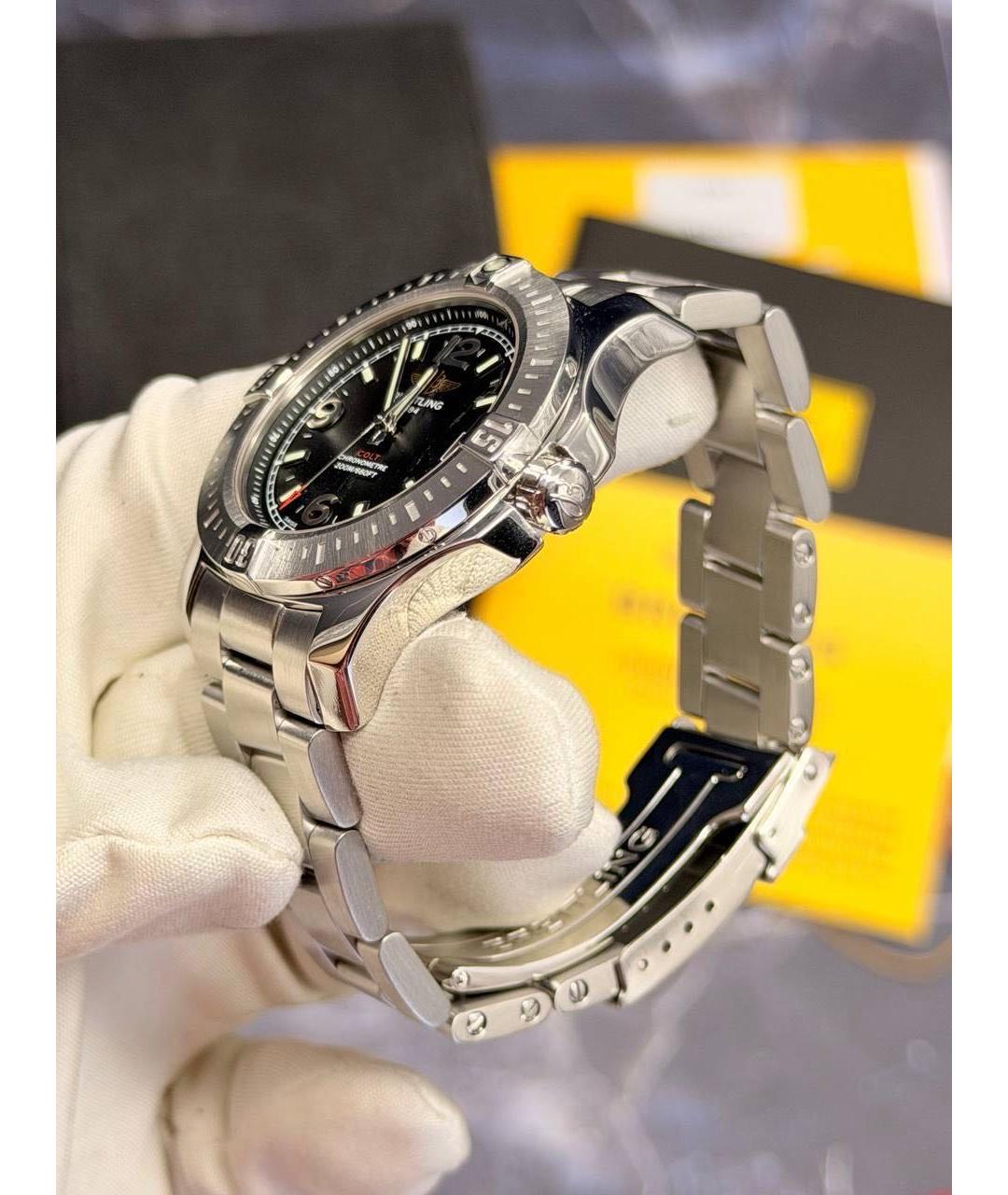 BREITLING Серые металлические часы, фото 5