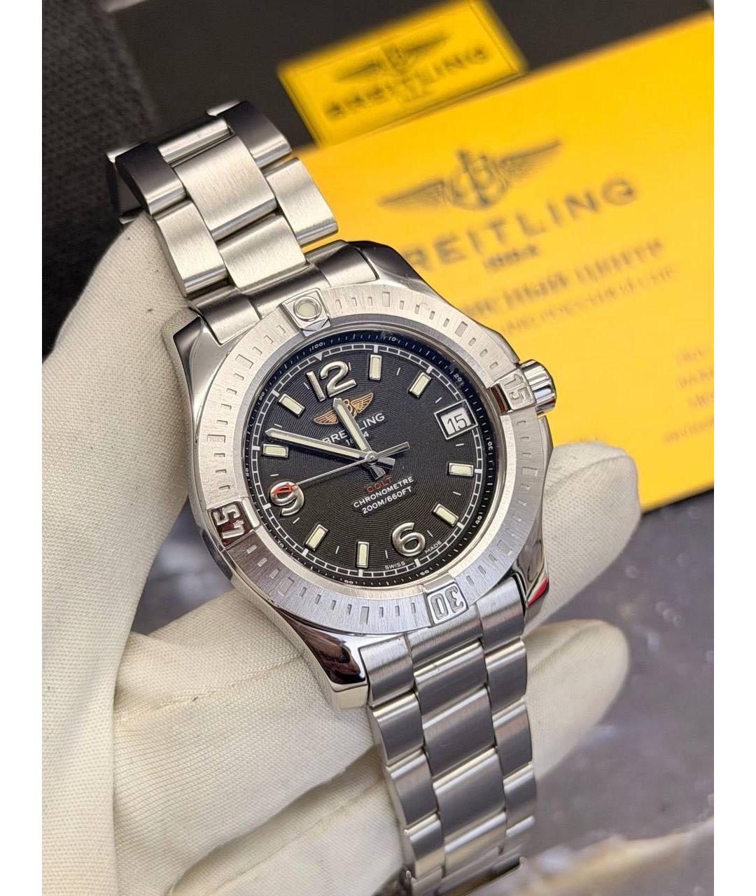 BREITLING Серые металлические часы, фото 9