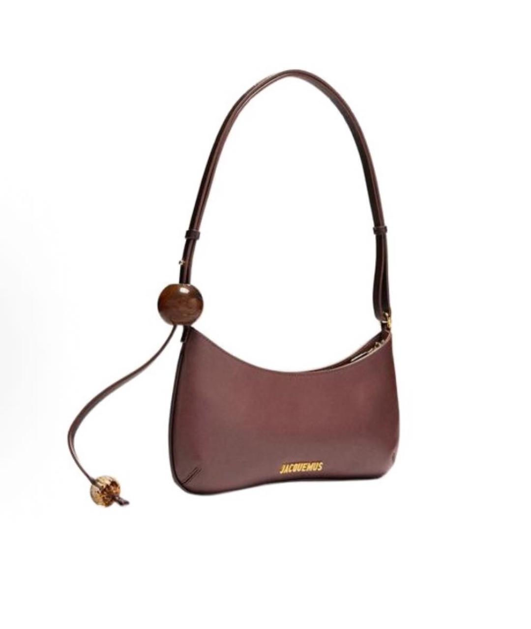 JACQUEMUS Коричневая кожаная сумка через плечо, фото 2