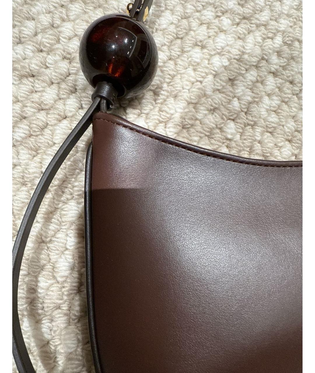 JACQUEMUS Коричневая кожаная сумка через плечо, фото 6