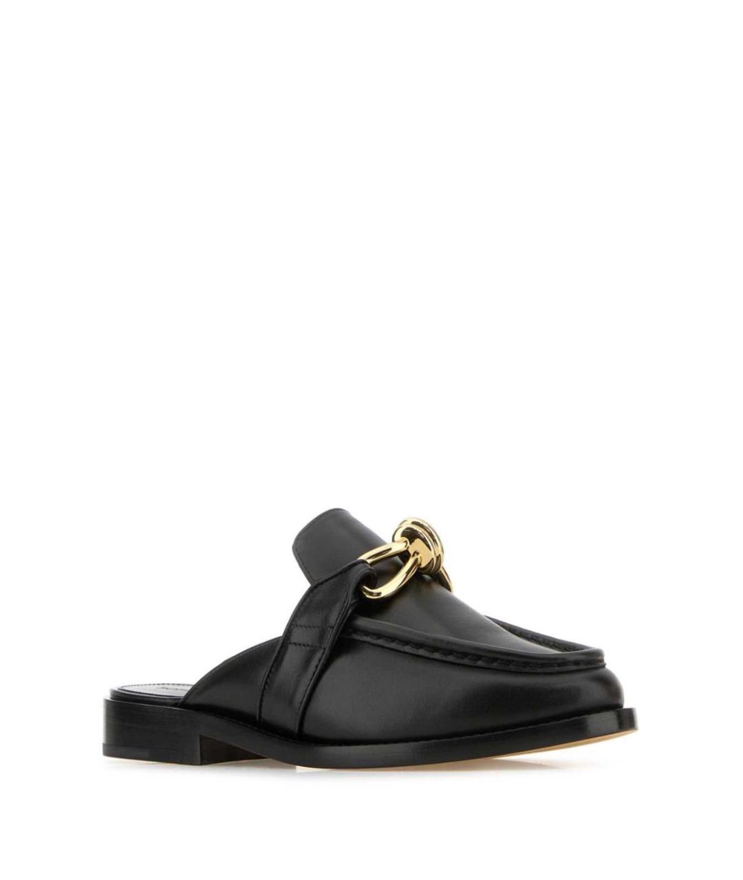 BOTTEGA VENETA Черные кожаные мюли, фото 2