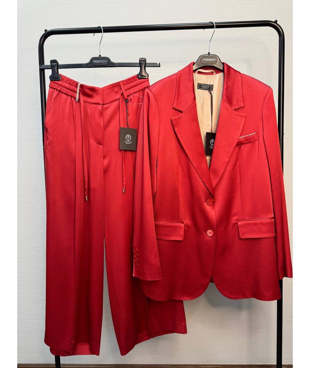 PESERICO Красный костюм с брюками, фото 3