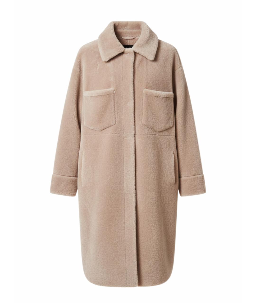 RINDI Бежевая меховая шуба, фото 1