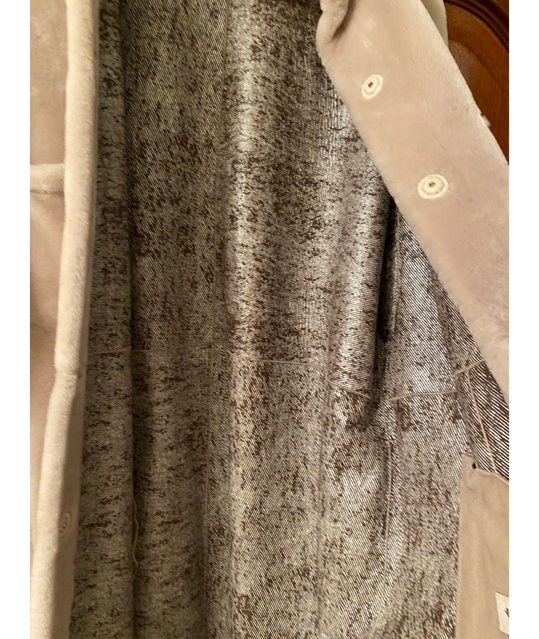 RINDI Бежевая меховая шуба, фото 3