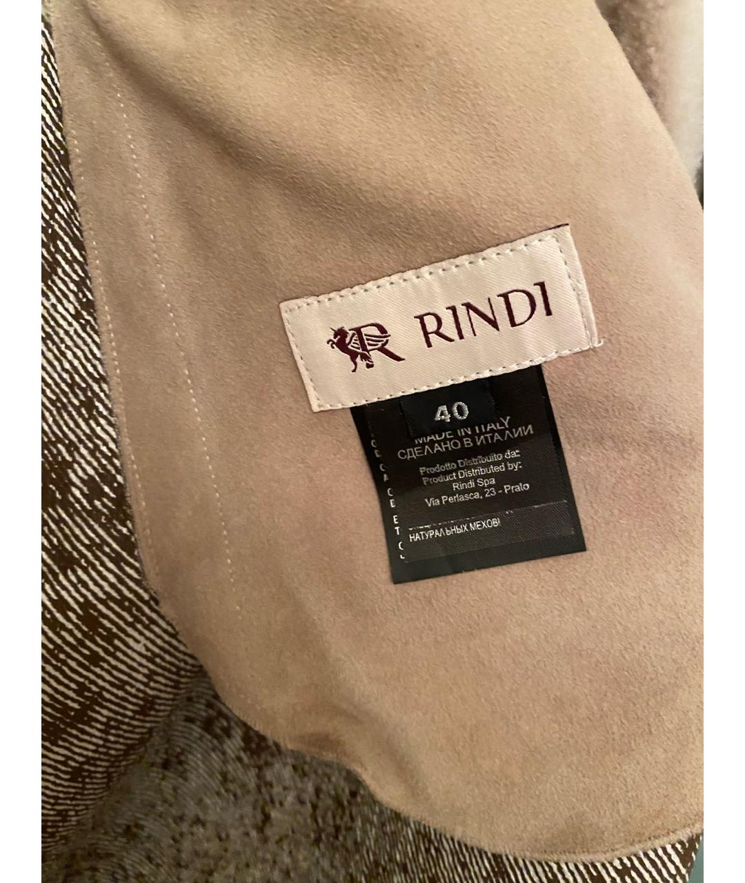 RINDI Бежевая меховая шуба, фото 6