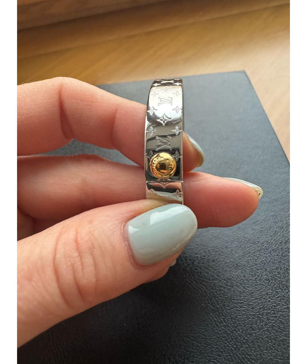 LOUIS VUITTON Серебрянный металлический браслет, фото 3