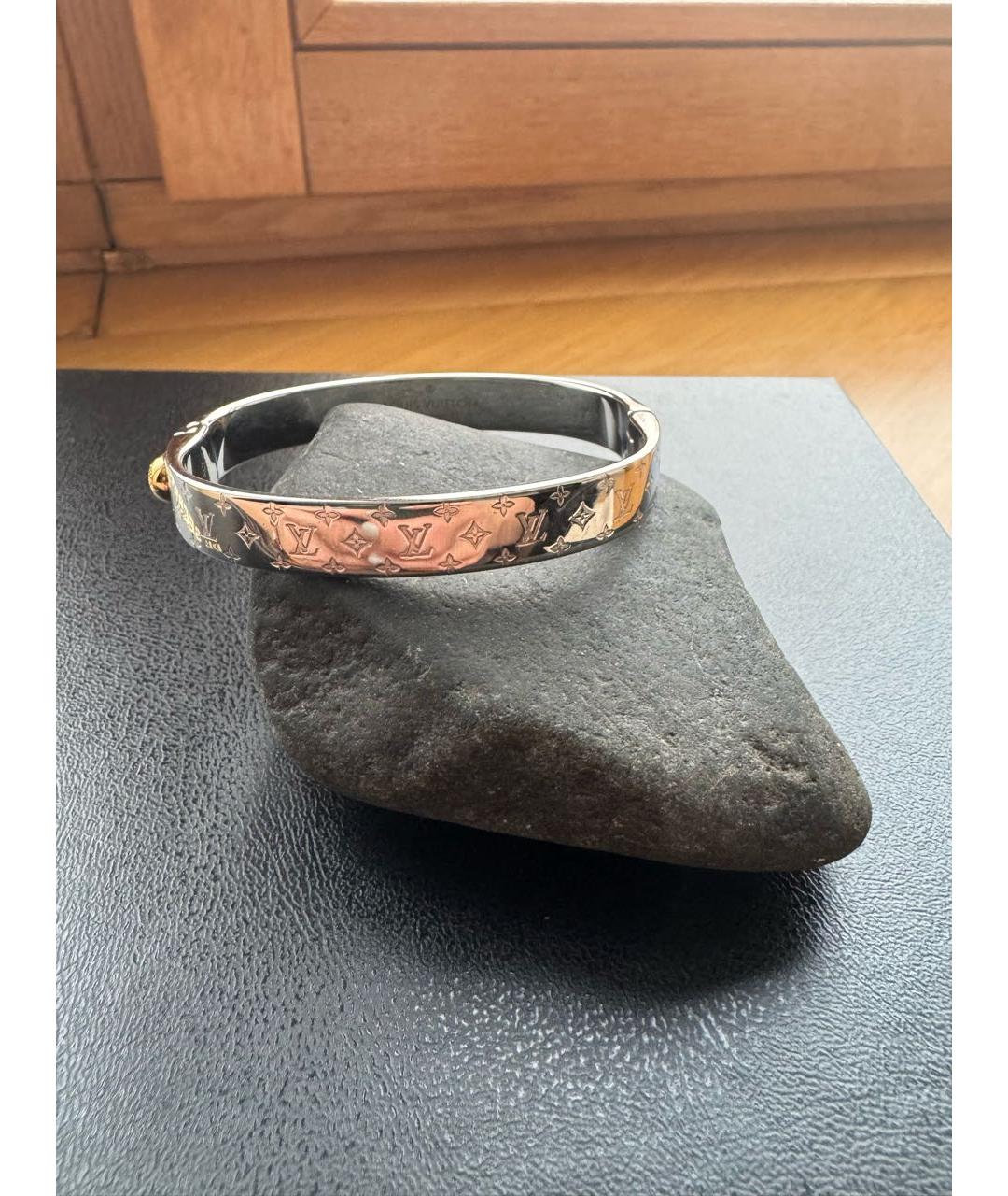 LOUIS VUITTON Серебрянный металлический браслет, фото 8