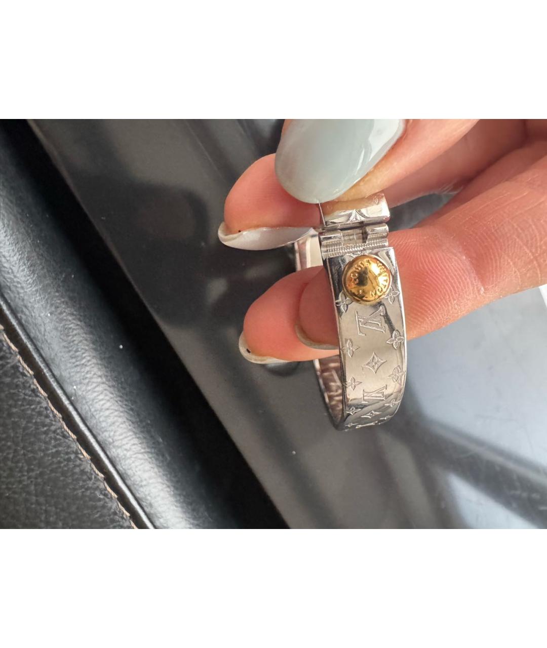 LOUIS VUITTON Серебрянный металлический браслет, фото 5