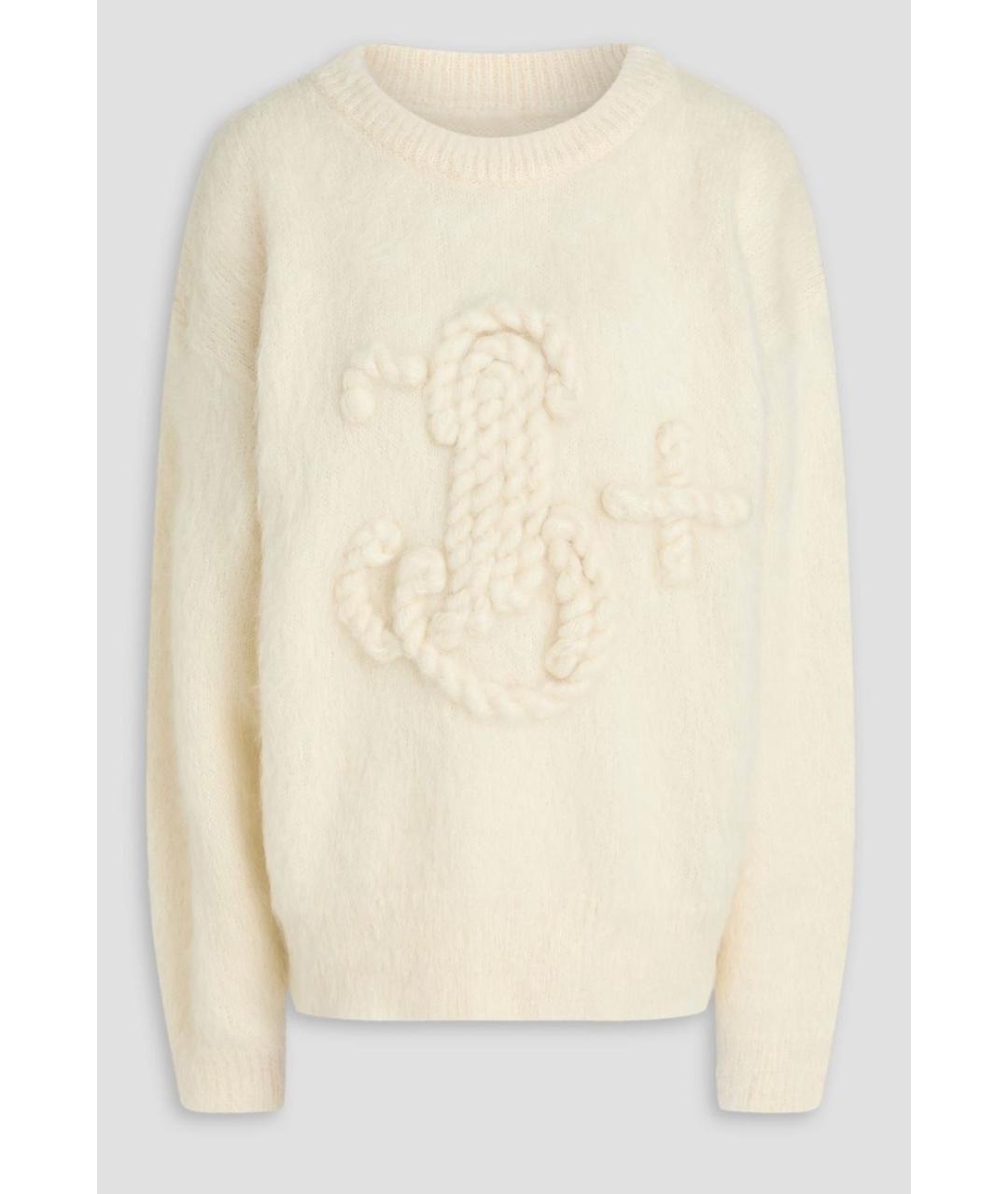 JIL SANDER Бежевый шерстяной джемпер / свитер, фото 5