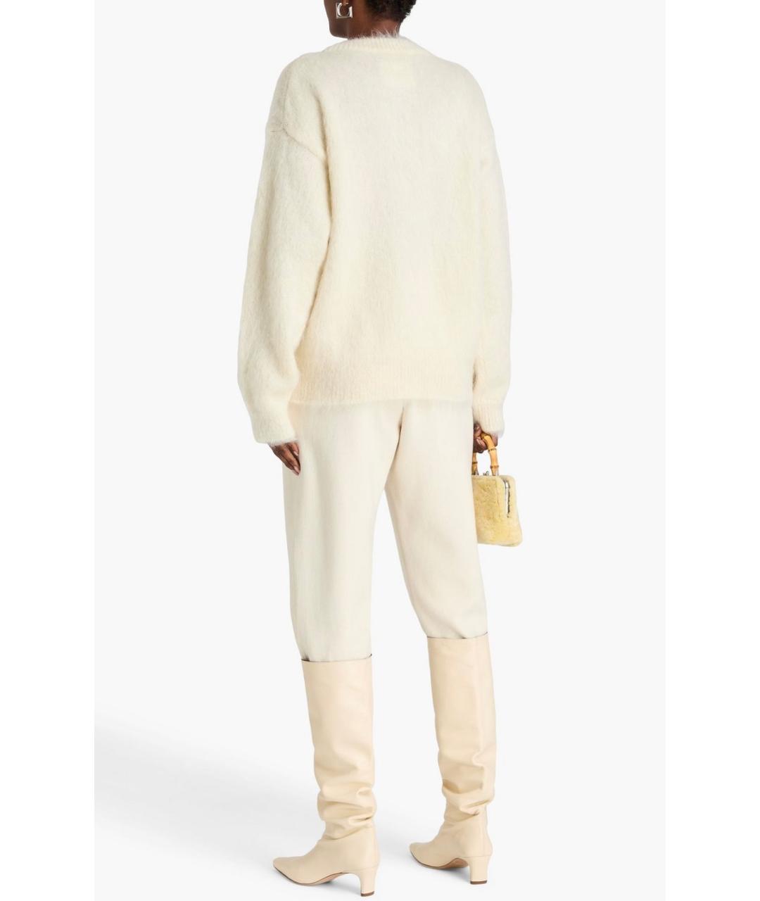 JIL SANDER Бежевый шерстяной джемпер / свитер, фото 3