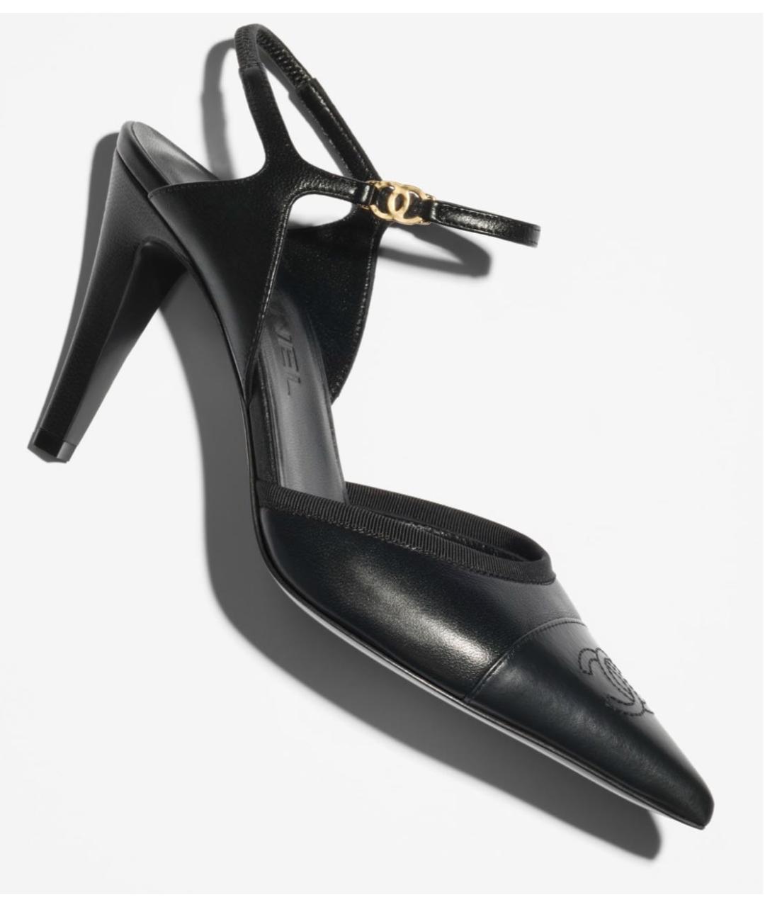 CHANEL Черные кожаные туфли, фото 3