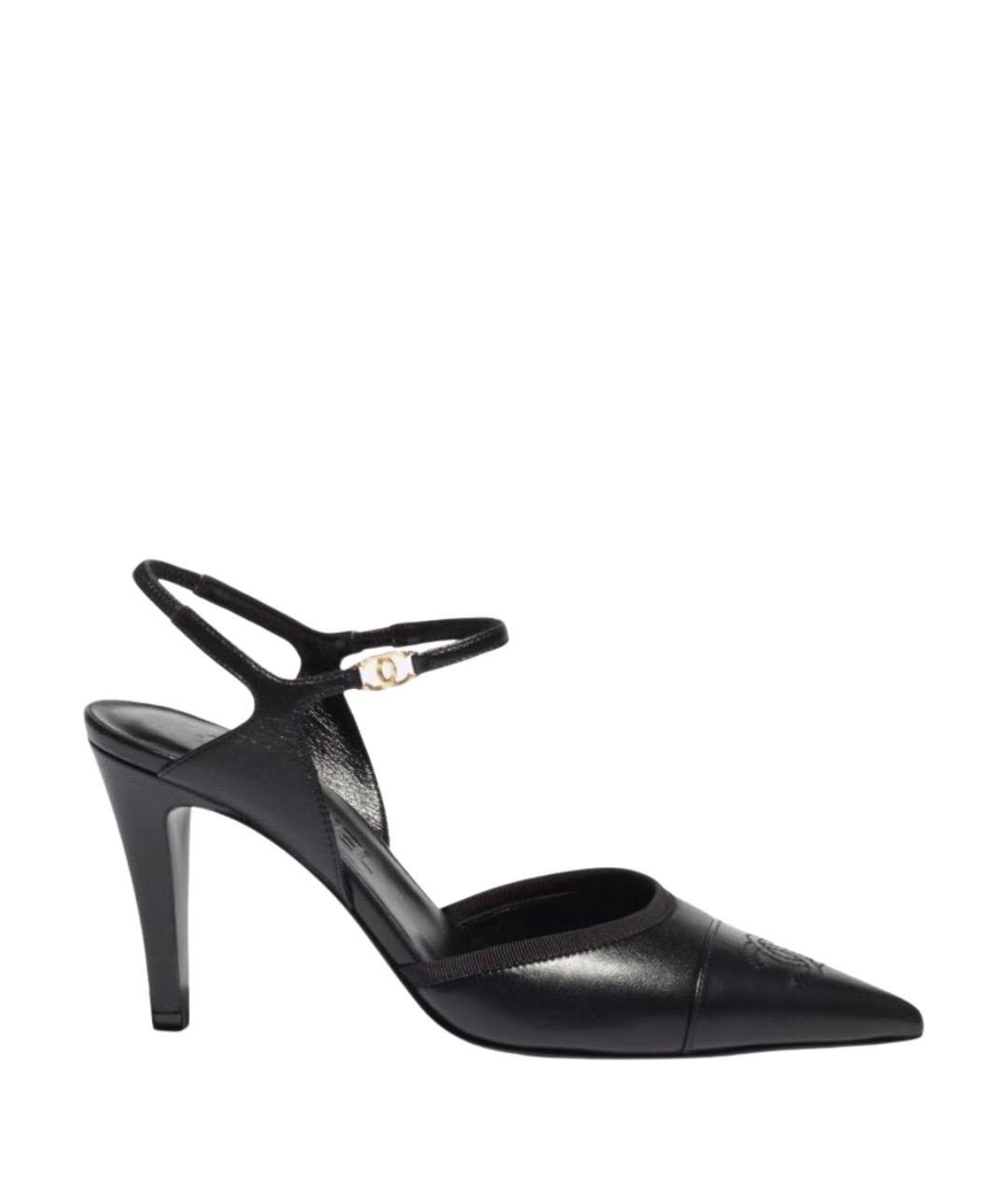 CHANEL Черные кожаные туфли, фото 1