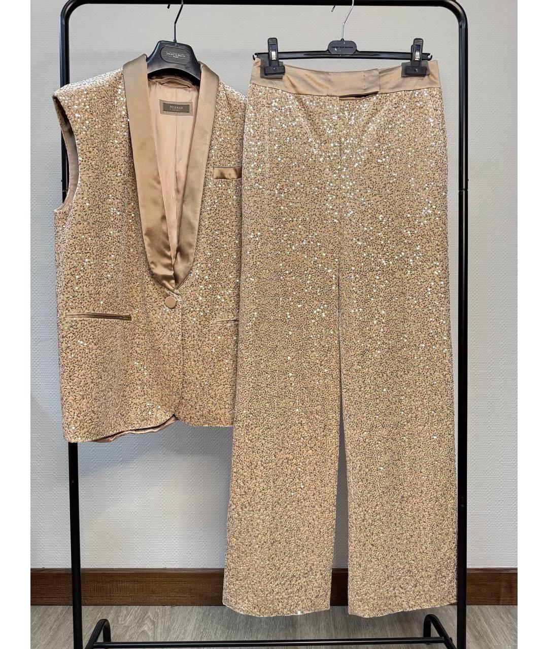 PESERICO Золотой костюм с брюками, фото 4