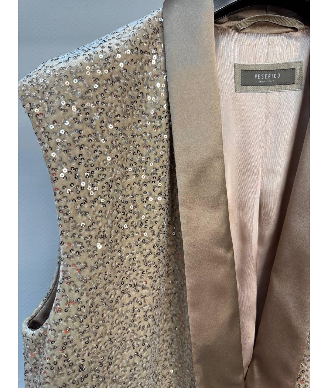 PESERICO Золотой костюм с брюками, фото 6