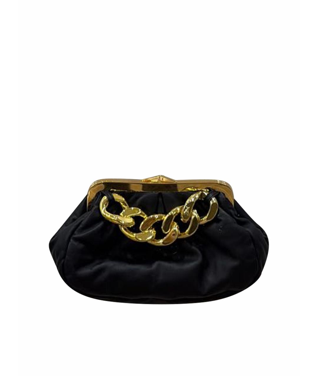 PATRIZIA PEPE Черная кожаная сумка через плечо, фото 1