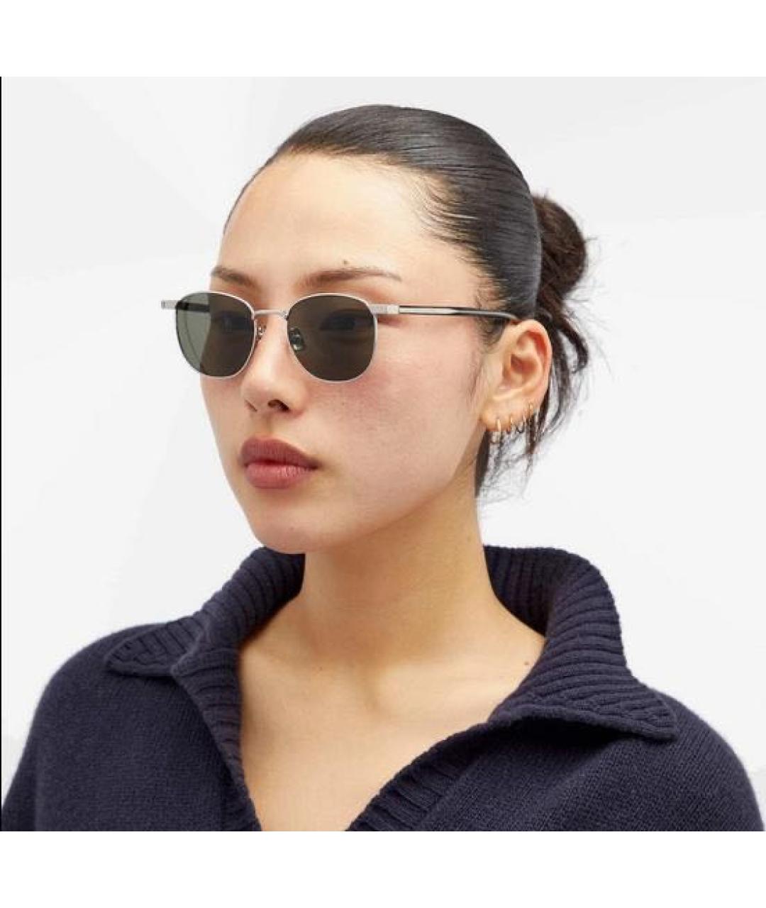 SAINT LAURENT Черные пластиковые солнцезащитные очки, фото 7