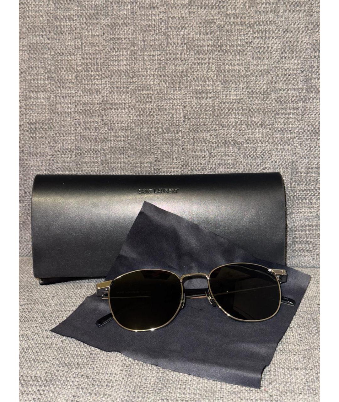 SAINT LAURENT Черные пластиковые солнцезащитные очки, фото 8