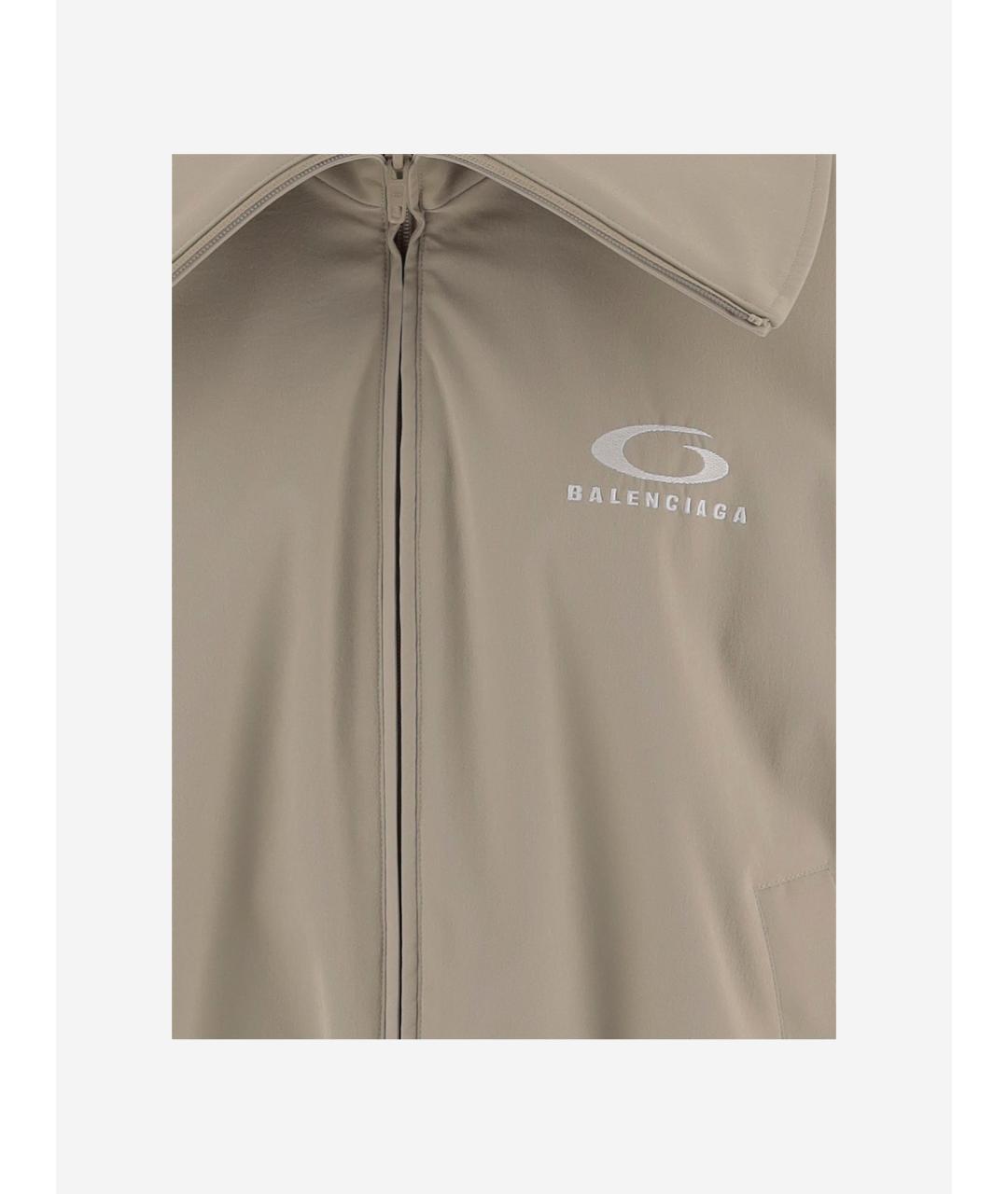 BALENCIAGA Бежевая полиэстеровая куртка, фото 3