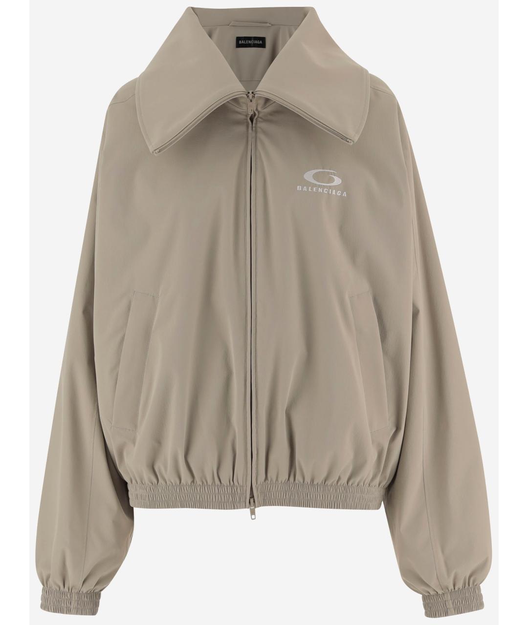 BALENCIAGA Бежевая полиэстеровая куртка, фото 4