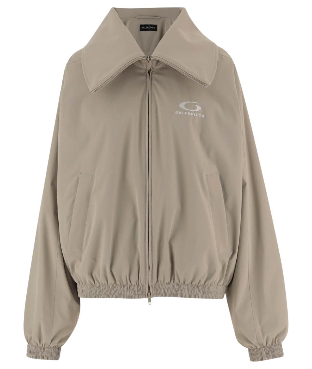 BALENCIAGA Бежевая полиэстеровая куртка, фото 1