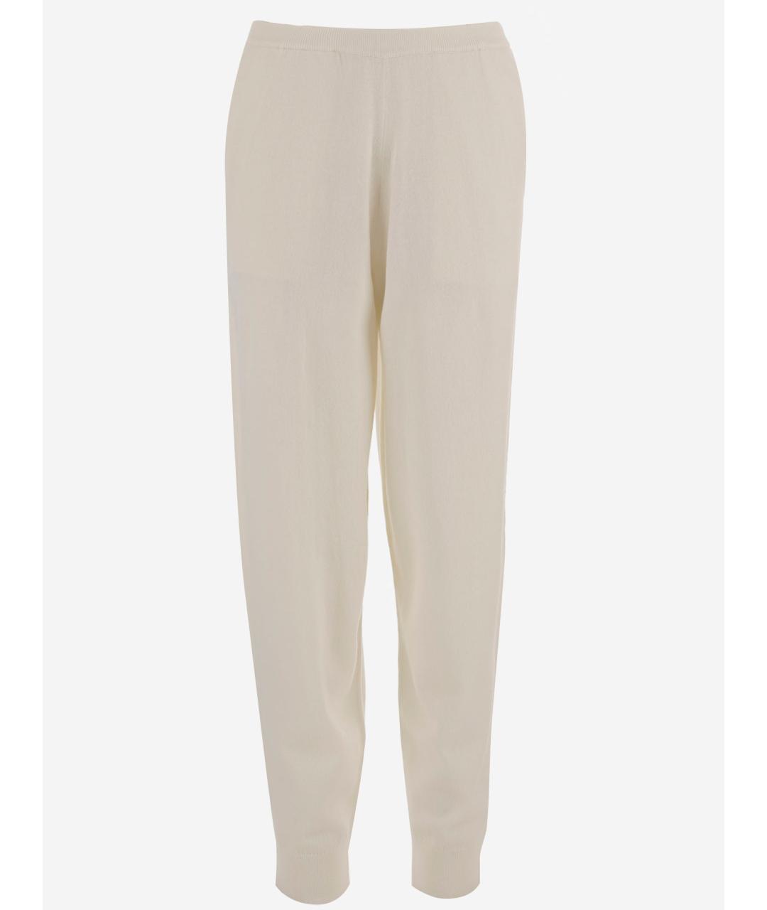 ALLUDE Белые шерстяные прямые брюки, фото 2