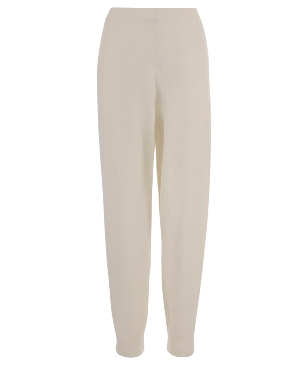 ALLUDE Белые шерстяные прямые брюки, фото 1