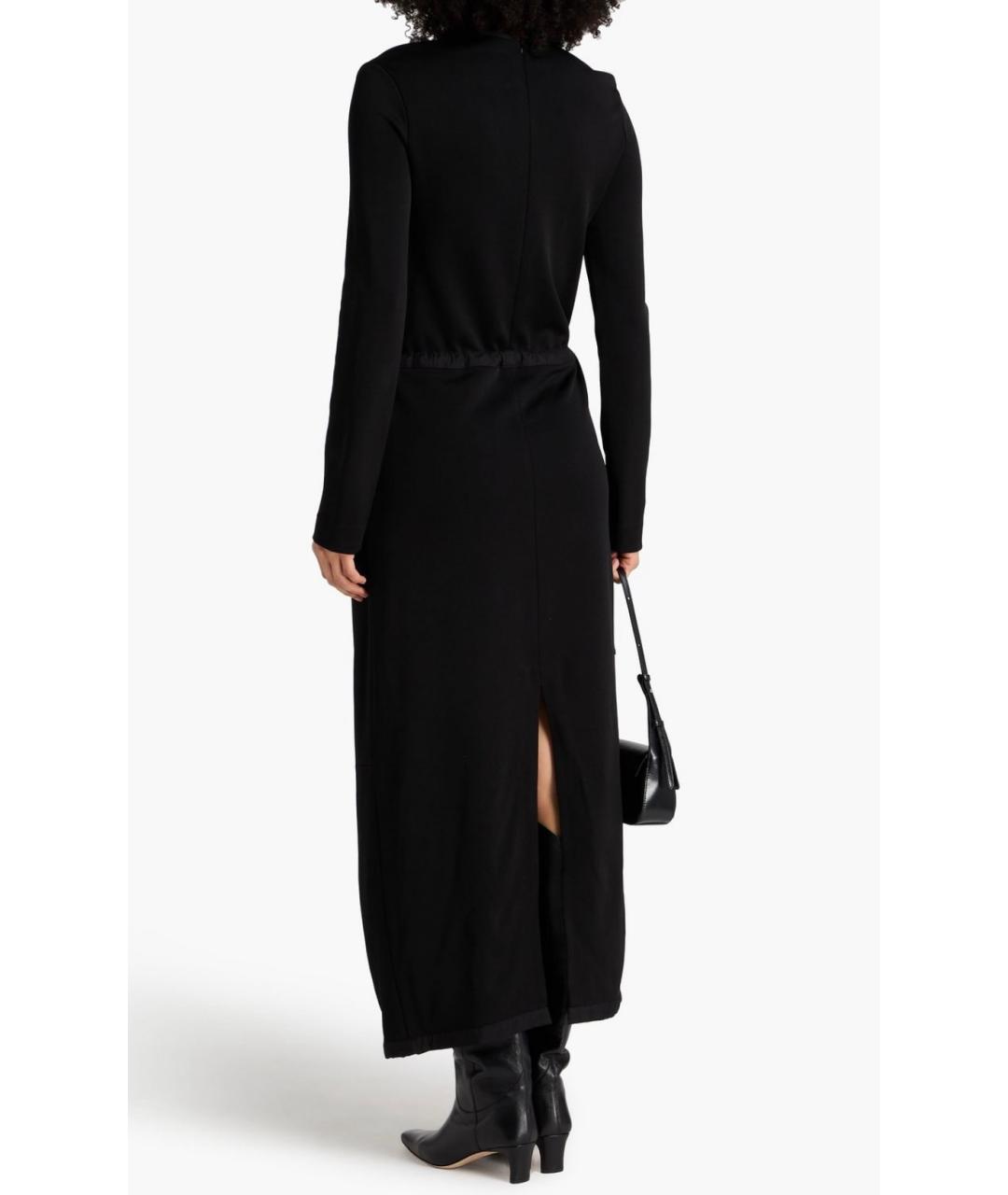 JIL SANDER Черное вискозное коктейльное платье, фото 3