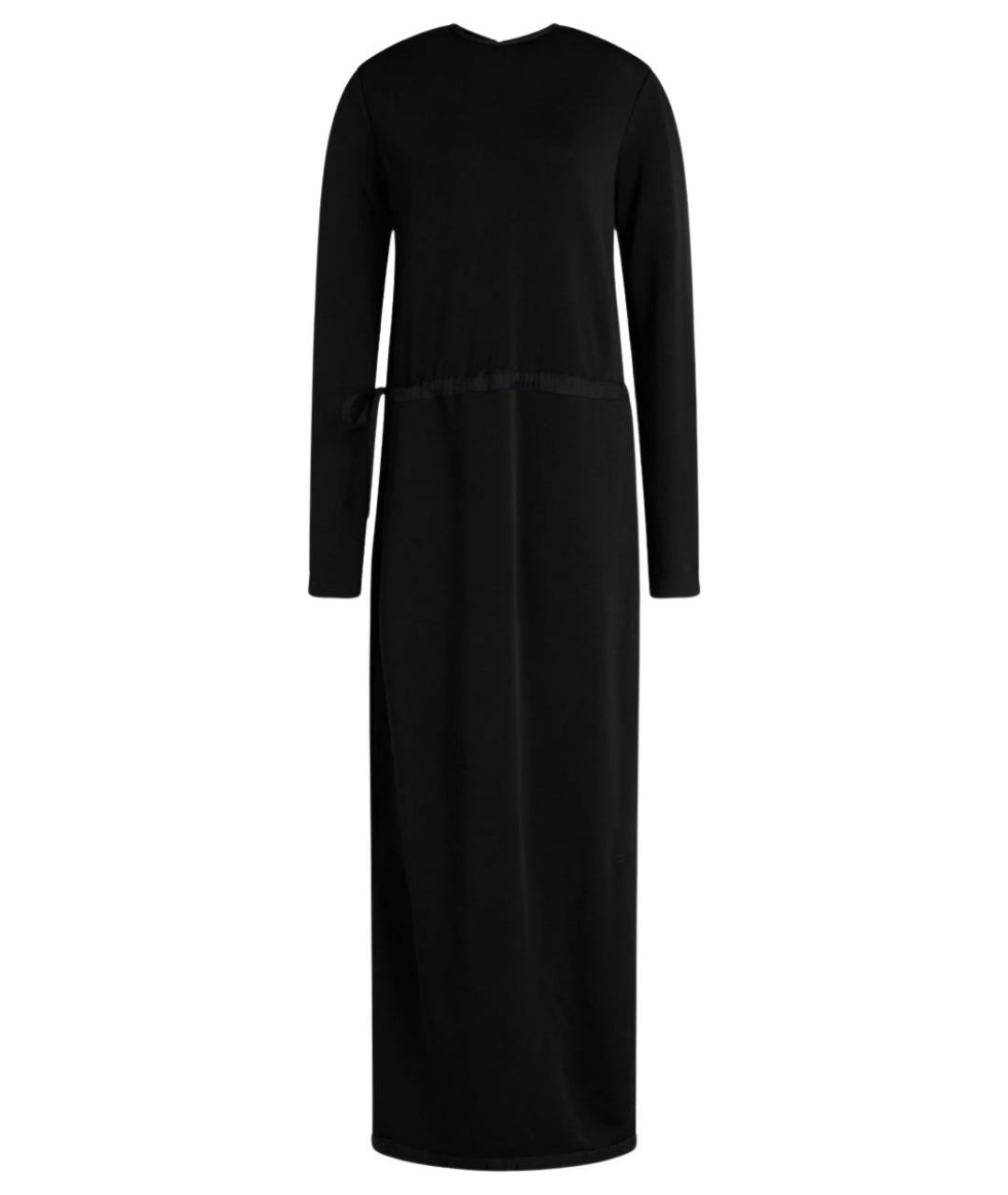 JIL SANDER Черное вискозное коктейльное платье, фото 1