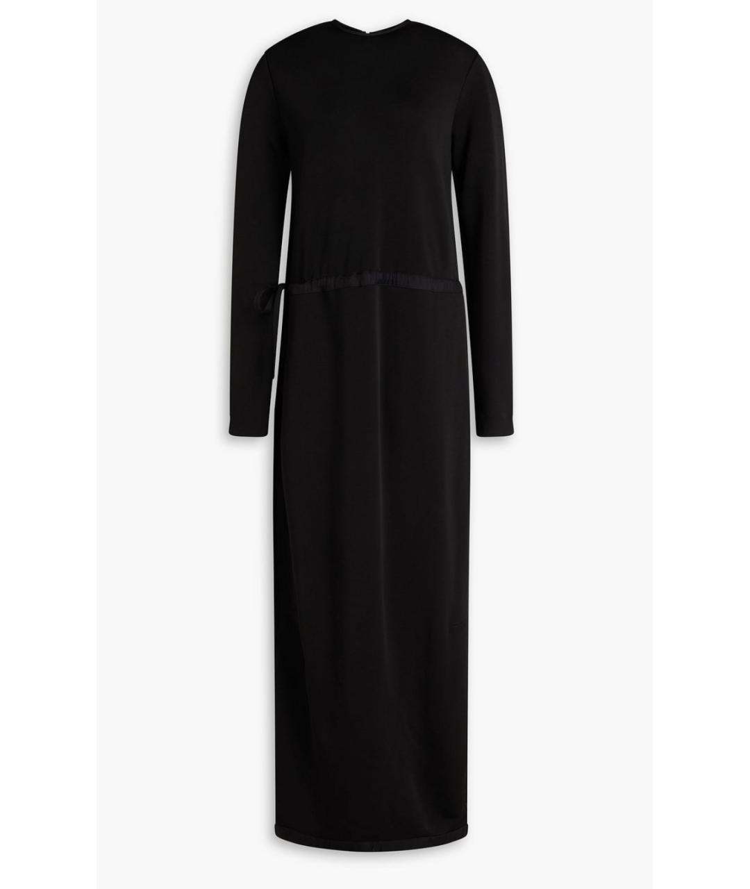 JIL SANDER Черное вискозное коктейльное платье, фото 4