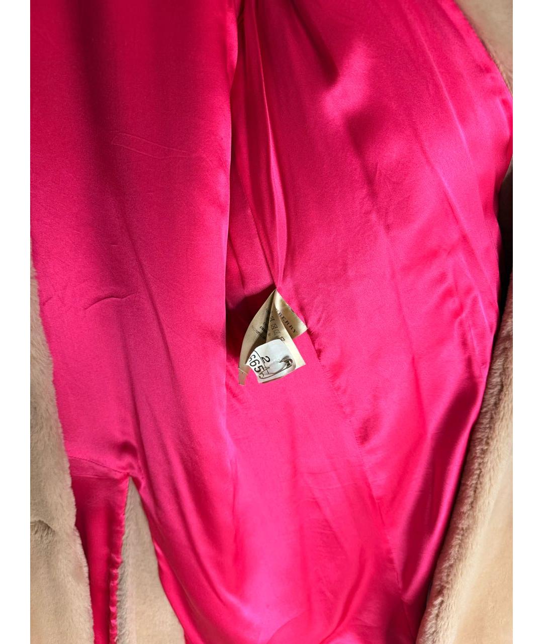 BURBERRY Бежевая полиэстеровая шуба, фото 6