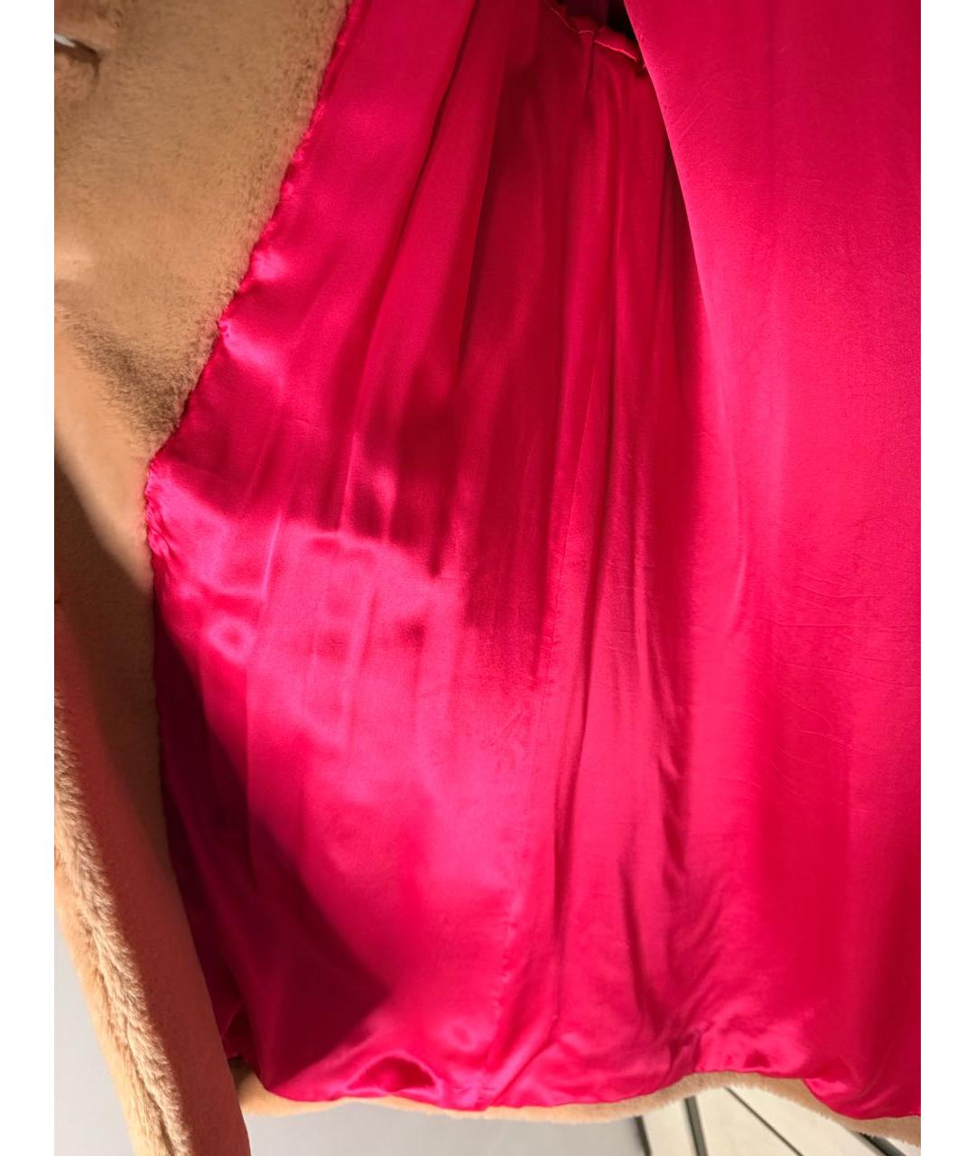 BURBERRY Бежевая полиэстеровая шуба, фото 5