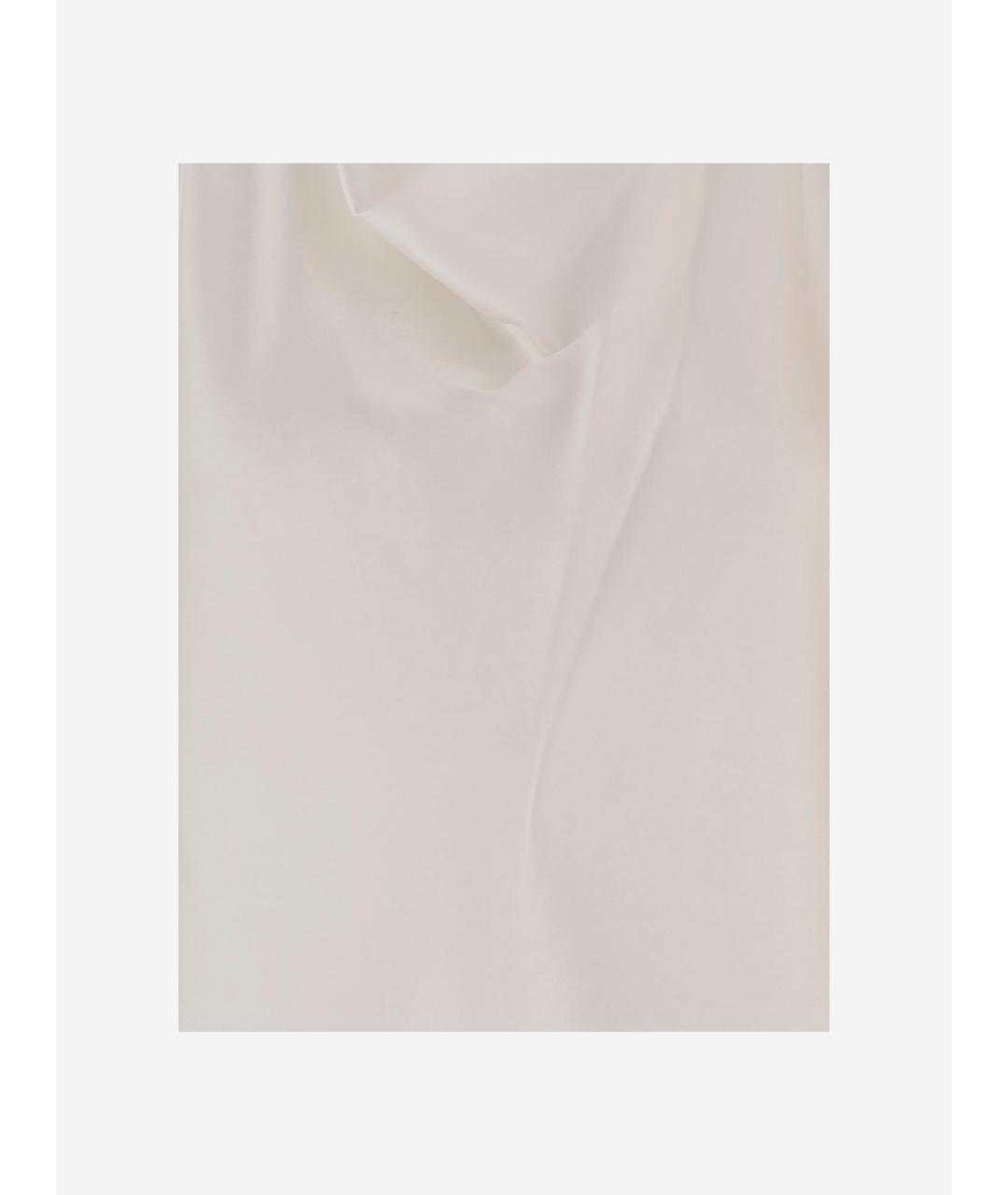 VINCE Белая шелковая блузы, фото 3