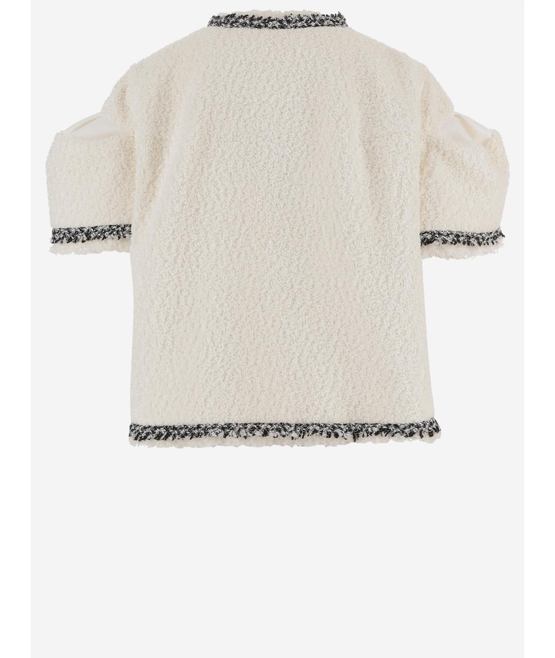 SACAI Белый твидовый жакет/пиджак, фото 2