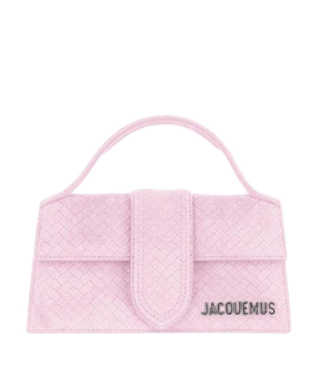 JACQUEMUS Розовая кожаная сумка с короткими ручками, фото 1