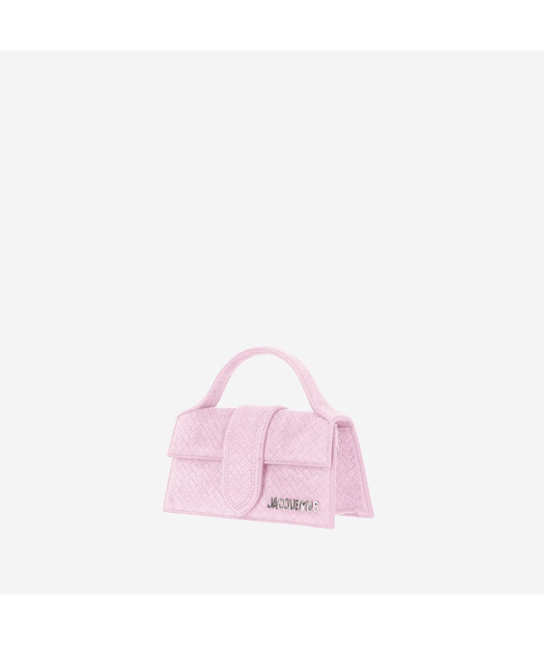 JACQUEMUS Розовая кожаная сумка с короткими ручками, фото 2