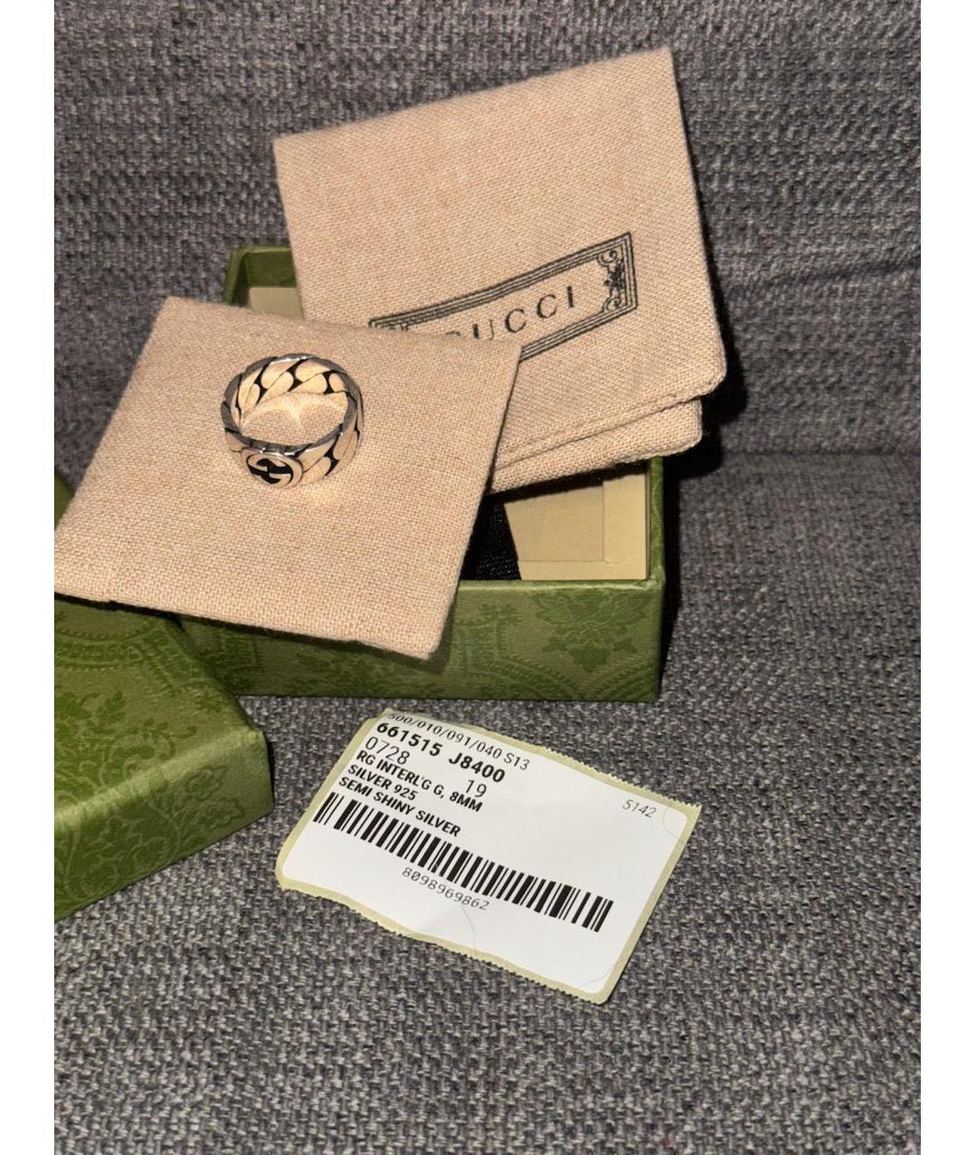 GUCCI Серебряное серебряное кольцо, фото 3