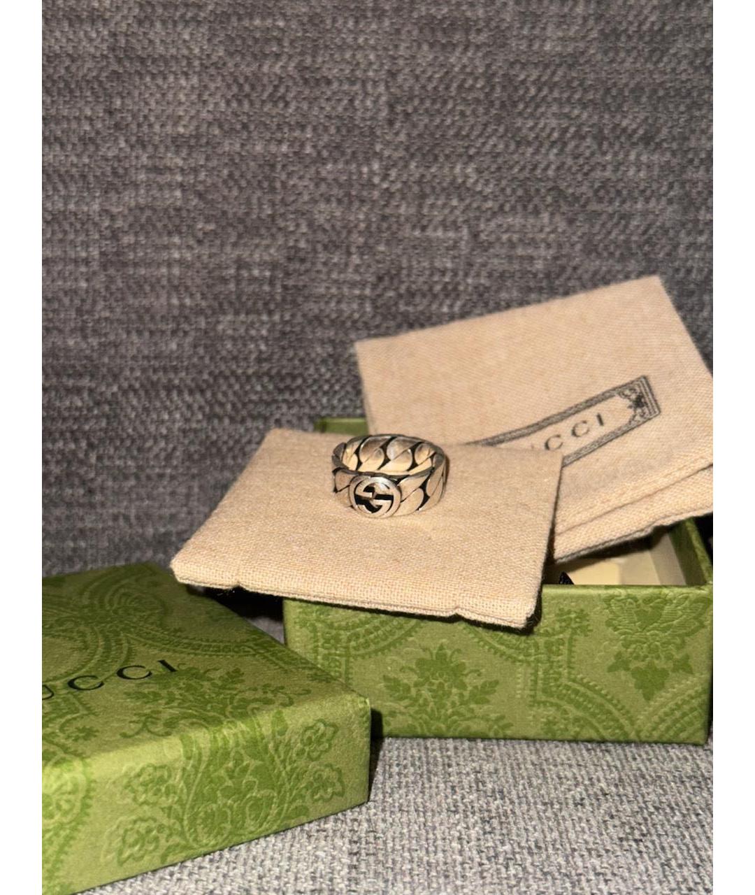 GUCCI Серебряное серебряное кольцо, фото 4