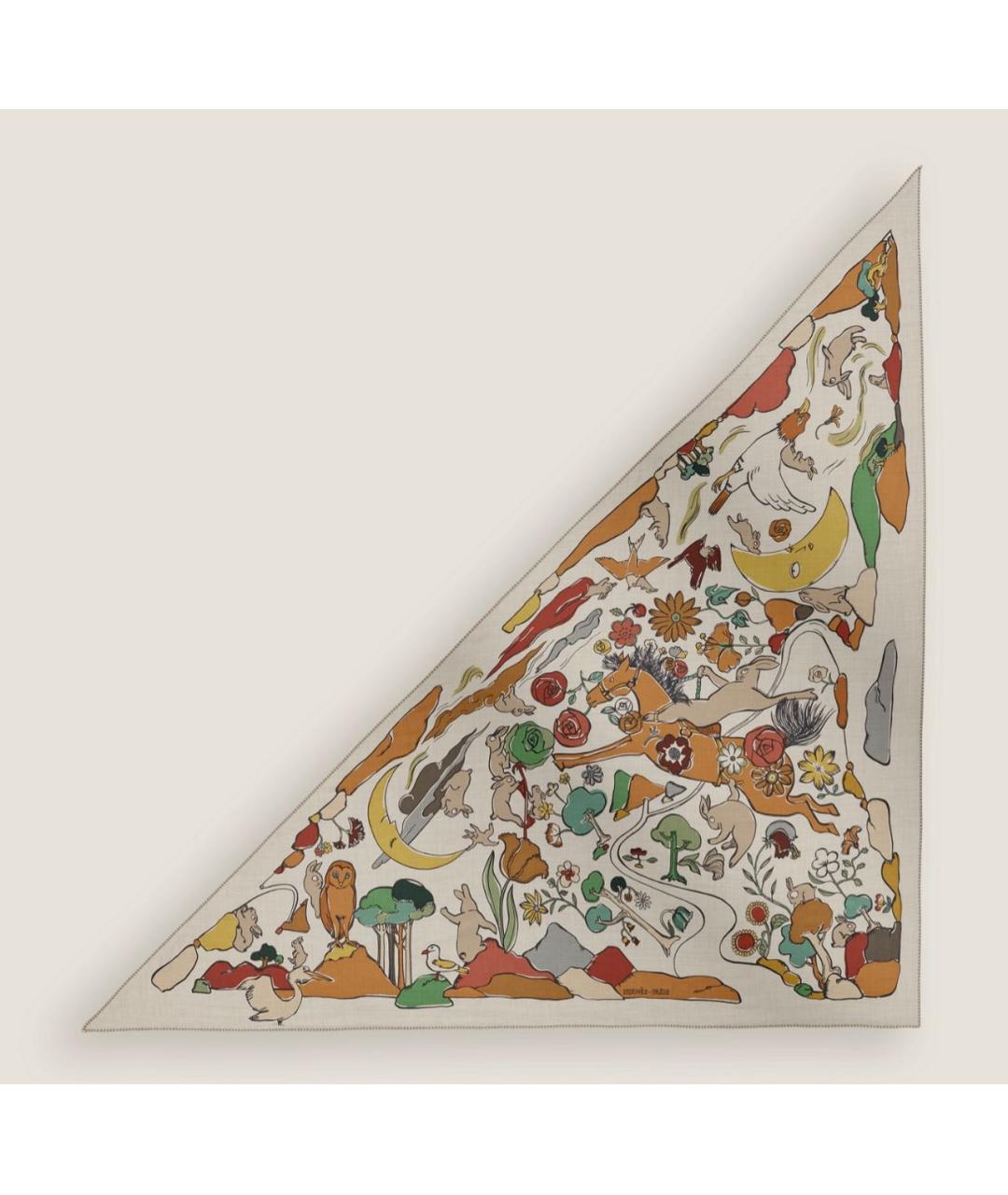 HERMES Мульти кашемировый платок, фото 6