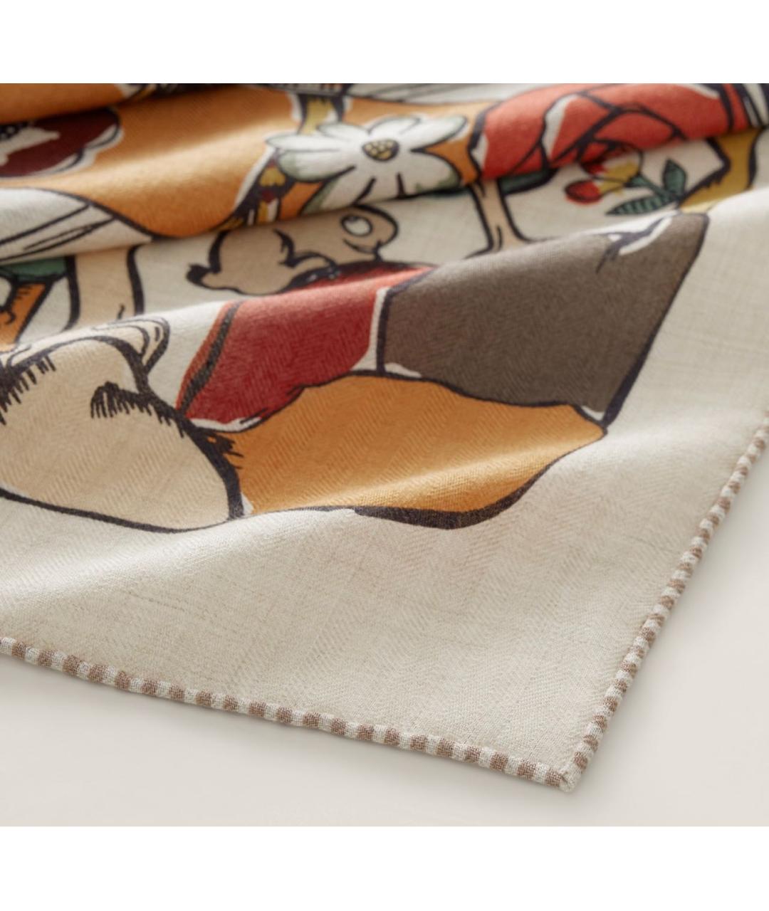 HERMES Мульти кашемировый платок, фото 2