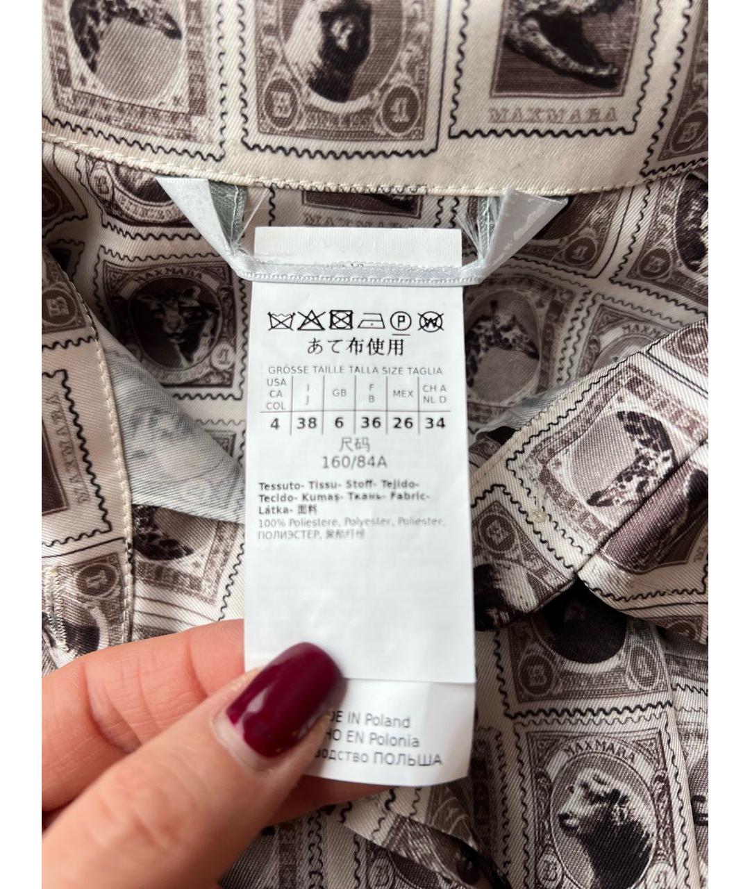 MAX MARA Антрацитовое полиэстеровое повседневное платье, фото 6