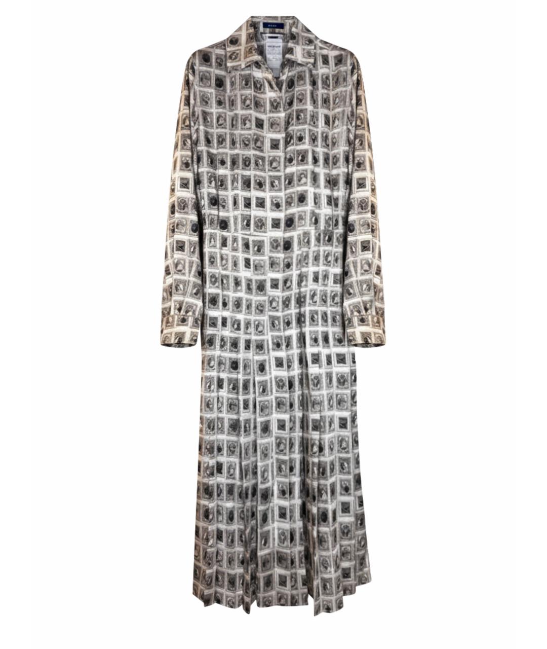 MAX MARA Антрацитовое полиэстеровое повседневное платье, фото 1