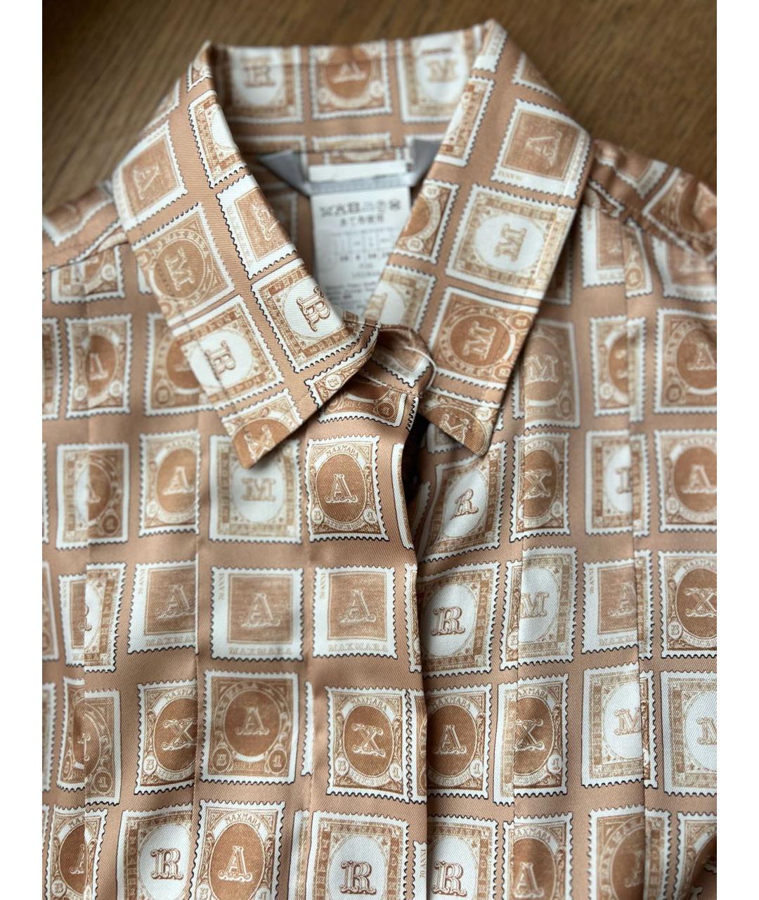 MAX MARA Коричневое полиэстеровое повседневное платье, фото 6