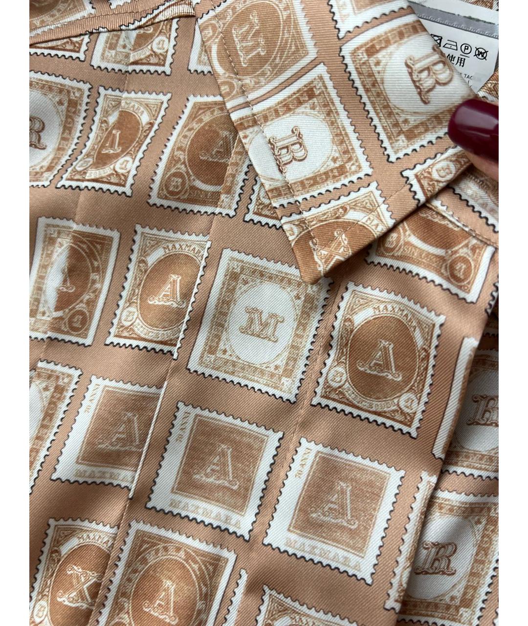 MAX MARA Коричневое полиэстеровое повседневное платье, фото 7