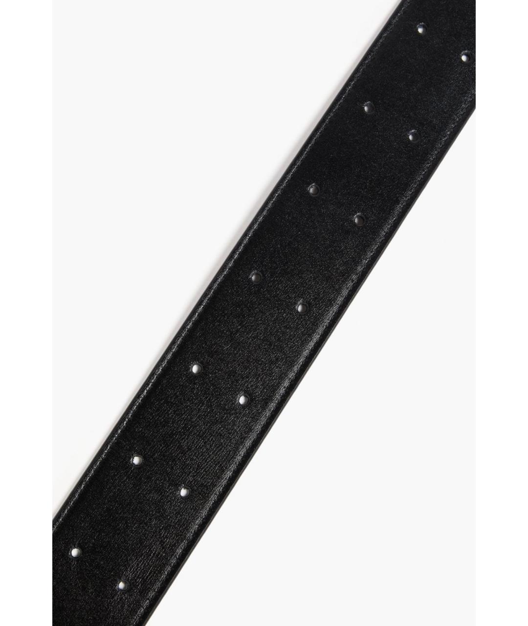 JIL SANDER Черный кожаный ремень, фото 3