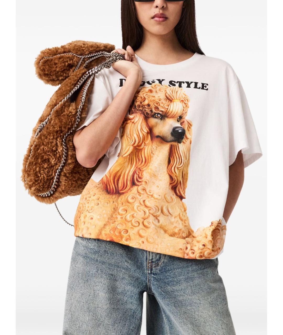 STELLA MCCARTNEY Белая хлопковая футболка, фото 4