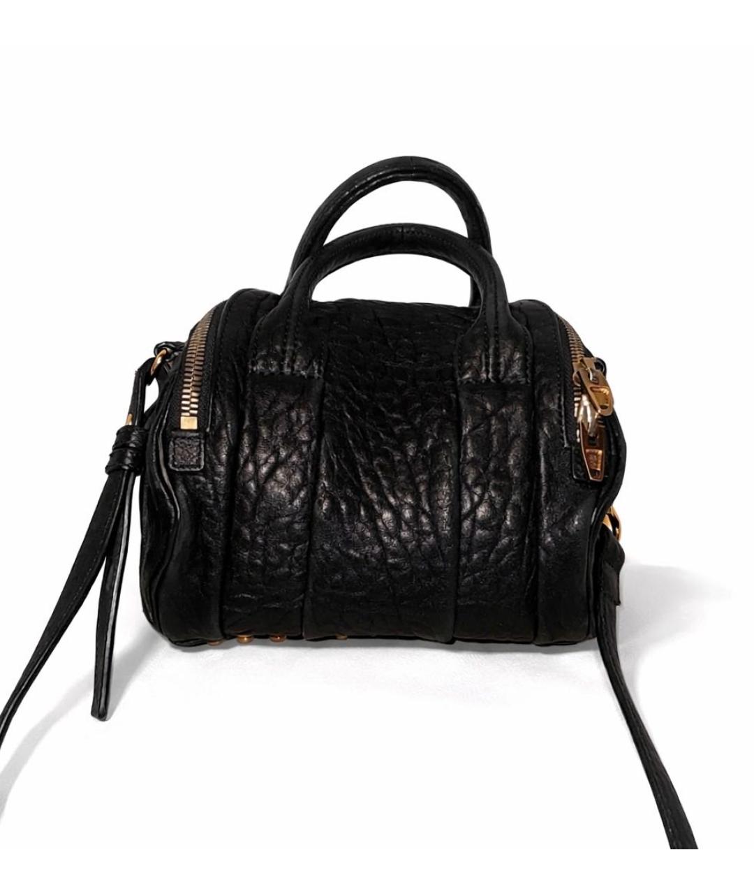 ALEXANDER WANG Черная кожаная сумка с короткими ручками, фото 1