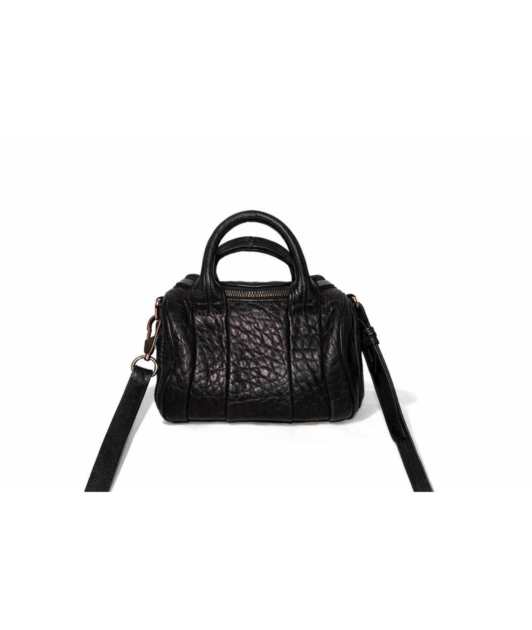 ALEXANDER WANG Черная кожаная сумка с короткими ручками, фото 2