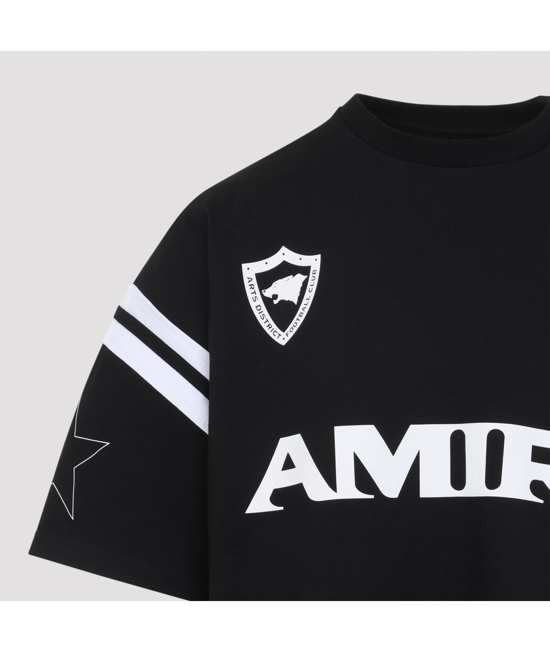 AMIRI Черная хлопковая футболка, фото 4